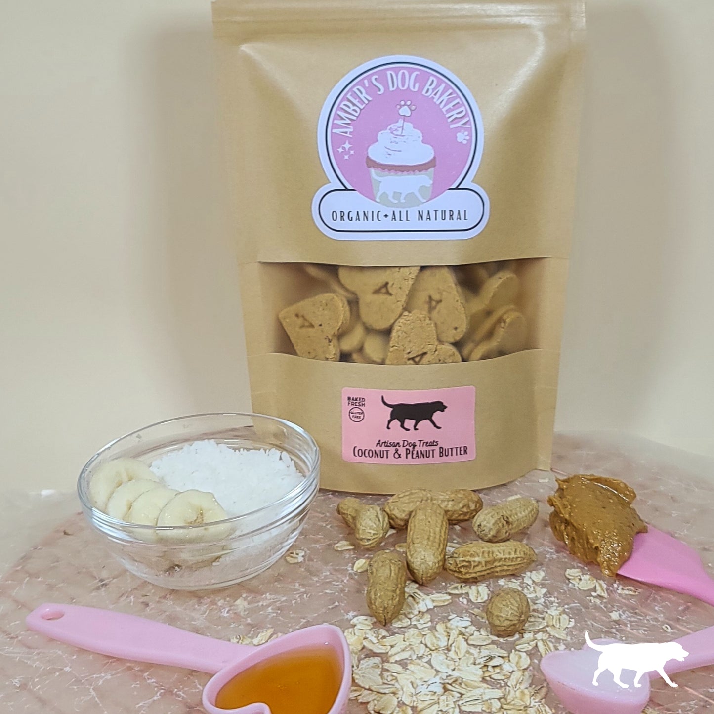 Coconut & Peanut Butter Dog Treats