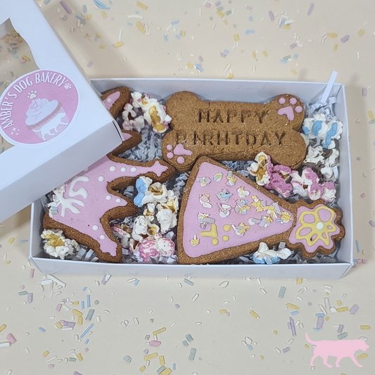 dog barkday box girls gluten free icing cookies